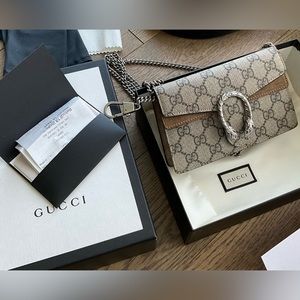 (SOLD) Gucci Dionysus GG Superme super mini bag
